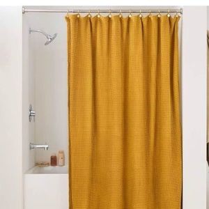NEW West Elm Plush Waffle Shower Curtain